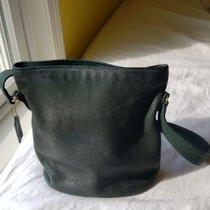 Vintage Coach Emerald Green Bucket Bag